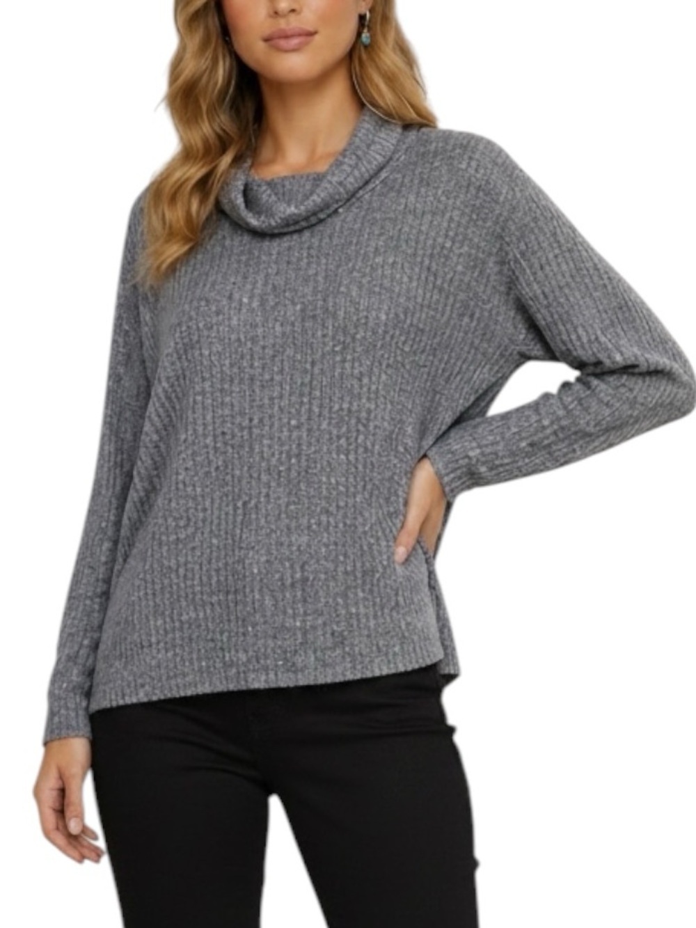 NWT MAEVE Long Sleeve Ribbed Cowl Neck Sweater Size Small